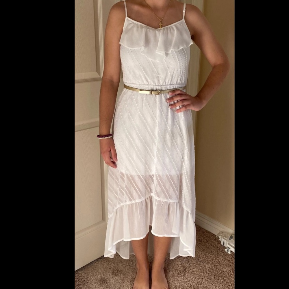 Long, White Girl’s Dress